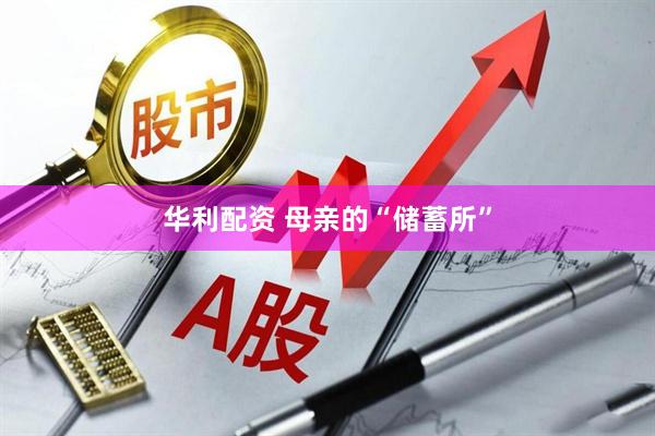 华利配资 母亲的“储蓄所”